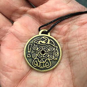 the amulet in the palm of your hand